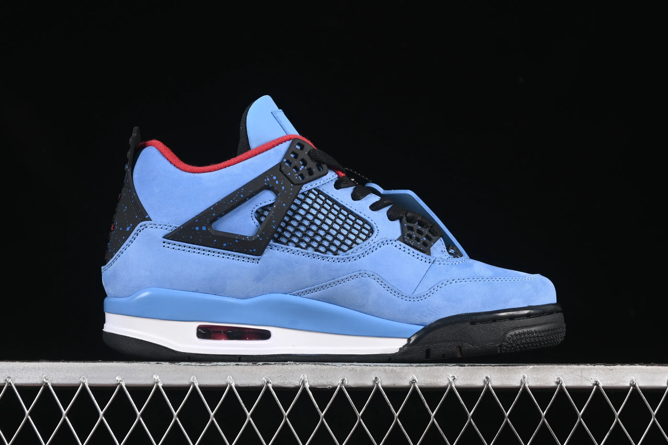 All categories Air Jordan Jordan series basketball shoes Air Jordan 4 Travis Scott Cactus Jack x Air Jordan 4 Retro AJ4 Joe 4 joint model suede blue 308497-406